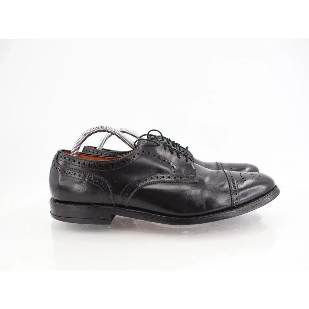 Allen Edmonds Men's Sanford Oxford Size 11 B Cap Toe Brogue Dress Shoe Black